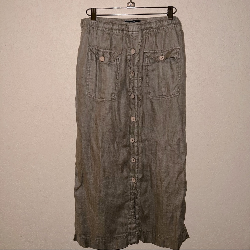 Nicole Miller Linen Skirt with Pockets